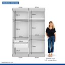 Ver imagem 6 de Guarda Roupa Solteiro 2 Portas de Correr e 3 Espelhos Cléo Minastex