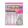 Cortina para Box Plast Leo Vinil com Ilhós e Visor Retangular 1,35x2,00m Cerejeira - 2