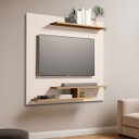 Ver imagem 1 de Painel para Tvs de até 32" Osiris Compacto com 3 Prateleiras:branco