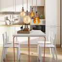 Ver imagem 7 de Kit 3 Pendentes Vintage Retro De Metal De 1M Com Lâmpadas Formato Diamante Com Filamentos LED De 4W 