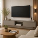 Ver imagem 1 de Nicho Basculante para Painel de TV 218cm MDF 2 Portas Grigio Casa Lar Shop