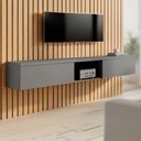 Ver imagem 2 de Nicho Basculante para Painel de TV 218cm MDF 2 Portas Grigio Casa Lar Shop