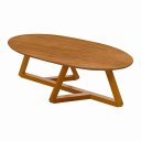 Ver imagem 1 de Mesa de Centro Oval Classic Tebarrot Nature Pes Madeira Amêndoa