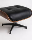 Ver imagem 6 de Poltrona Charles Eames com Puff - Pau Ferro em Couro Preto