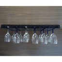 Ver imagem 2 de Porta Taças Reto Suporte Decorativo Para Adegas Bar Preto Laca