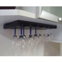 Ver imagem 3 de Porta Taças Reto Suporte Decorativo Para Adegas Bar Preto Laca