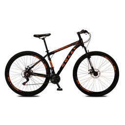 Bicicleta Colli Atalanta em Alumínio Freio a Disco Cambio Shimano Preta/Laranja Aro 29 21V 36 Raias  - 1