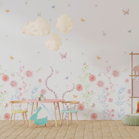 Papel de Parede Jardim de Flores 3x3