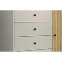 Ver imagem 4 de Cômoda de Quarto Mb 1059 C- 1 Porta e 4 Gavetas 100cm Mel-off White - Movelbento