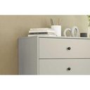 Ver mais imagens de Cômoda de Quarto Mb 1059 C- 1 Porta e 4 Gavetas 100cm Mel-off White - Movelbento