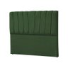 Cabeceira de Cama Box Casal Queen Estofada Americana Premium 160cm Veludo Verde - Cor: Preto - 1