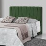 Cabeceira de Cama Box Casal Queen Estofada Americana Premium 160cm Veludo Verde - Cor: Preto - 3