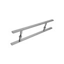 Ver imagem 1 de Puxador Duplo Pivotante Quadrado Para Porta de Vidro ou Madeira 60cm em Aço Inox