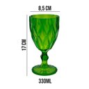 Ver imagem 6 de Jogo 8 Taças de Acrílico Verde Diamond Diamante Festa Piscina Plástico 330ml Lyor