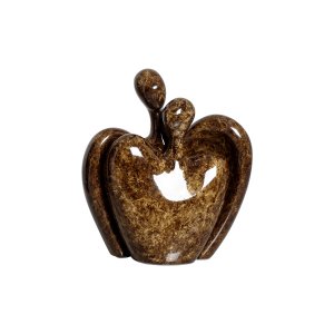 Escultura de Mesa Marrom para Decoração de Sala Romance Petra