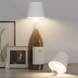 Luminaria Abajur de Garrafa Recarregavel Decoraçao Mesa Escrivaninha 3 Tons Ajustaveis Sala Quarto C - 4