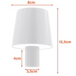 Luminaria Abajur de Garrafa Recarregavel Decoraçao Mesa Escrivaninha 3 Tons Ajustaveis Sala Quarto C - 6