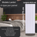 Ver imagem 2 de Painel Ripado/forro Lambri Branco 2750 X 455 X 9mm