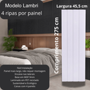 Ver imagem 2 de Painel Ripado/forro Lambri Branco 2750 X 455 X 9mm - Caixa com 2 Painéis = 2,5m2