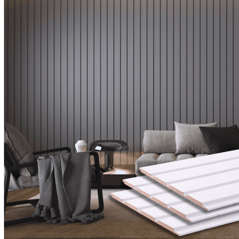 Painel Ripado/forro Lambri Branco 2750 X 455 X 9mm - Caixa com 2 Painéis = 2,5m2