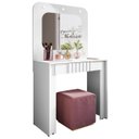 Ver imagem 1 de Penteadeira Camarim 90cm com Espelho Lilian Branco B02 - Mpozenato