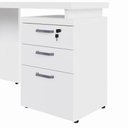 Ver imagem 4 de Mesa em L Mesa em L 1,20m com Gaveteiro 3 Gavetas 120cm Branco F5 Office