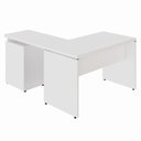 Ver imagem 2 de Mesa em L Mesa em L 1,20m com Gaveteiro 3 Gavetas 120cm Branco F5 Office