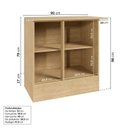 Ver imagem 4 de Balcão de Canto Reto 90cm com Tampo Nara CabeCasa MadeiraOriginals