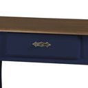 Ver imagem 2 de Aparador para Sala com Pés Luis Xv 1 Gaveta 1010 Linz Móveis - Azul Petróleo/imbuia Glazer