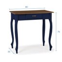 Ver imagem 4 de Aparador para Sala com Pés Luis Xv 1 Gaveta 1010 Linz Móveis - Azul Petróleo/imbuia Glazer