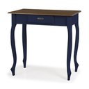 Ver imagem 1 de Aparador para Sala com Pés Luis Xv 1 Gaveta 1010 Linz Móveis - Azul Petróleo/imbuia Glazer