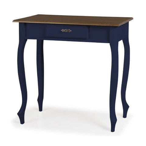 Aparador para Sala com Pés Luis Xv 1 Gaveta 1010 Linz Móveis - Azul Petróleo/imbuia Glazer