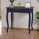 Ver imagem 5 de Aparador para Sala com Pés Luis Xv 1 Gaveta 1010 Linz Móveis - Azul Petróleo/imbuia Glazer