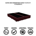 Ver imagem 5 de Cama Box King Bipartido 193x203 – Marrom Base Reforçada
