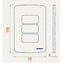 Ver imagem 7 de Conjunto 4×2 Interruptor Simples Moderno 10a 250v Margirius Linha B3 Ótimo Acabamento