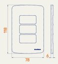 Ver imagem 7 de Conjunto 4×2 Interruptor Simples Moderno 10a 250v Margirius Linha B3 Ótimo Acabamento