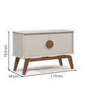 Ver imagem 3 de Aparador Cantinho do Café Buffet Balcão Hall Entrada Mdf:off White