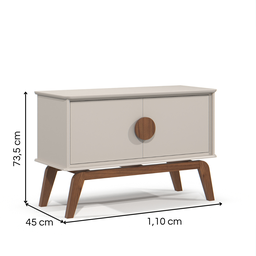 Aparador Cantinho do Café Buffet Balcão Hall Entrada Mdf:off White - 3