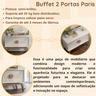 Aparador Cantinho do Café Buffet Balcão Hall Entrada Mdf:off White - 6