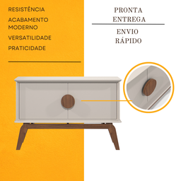 Aparador Cantinho do Café Buffet Balcão Hall Entrada Mdf:off White - 7