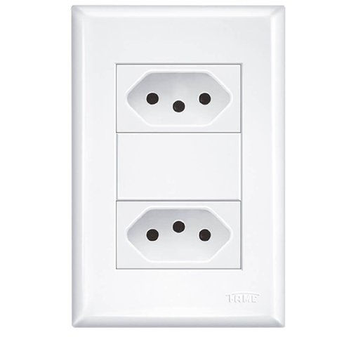2 Tomadas 2p+t Distanciados 10a 250 Volts Evidence - 2915 - Fame 2 Tomadas 2p+t Distanciados 10a Evi