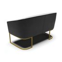 Ver imagem 7 de Sofá 2 Lugares Namoradeira Industrial Dourado Stella Pto/linho D03 - D’Rossi