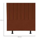 Ver imagem 3 de Cabeceira Estofada Cama Box Casal 140 Cm Karla Veludo:terracota