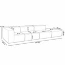Ver imagem 5 de Sofá 4 Lugares para Sala Living Modular com Puff 352cm Lancaster F04 Bouclê Branco - Lyam Decor