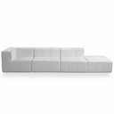 Ver imagem 3 de Sofá 4 Lugares para Sala Living Modular com Puff 352cm Lancaster F04 Bouclê Branco - Lyam Decor