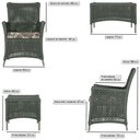 Ver imagem 3 de Jogo Sofá e 2 Poltronas e Mesa Igapó Fendi E6 Trama Original Verde
