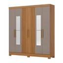 Ver imagem 5 de Guarda Roupa Casal 6 Portas com Espelho 3 Gavetas BE380 Briz