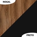 Ver imagem 5 de Mesa de Canto em L Escrivaninha Industrial 150x150 Netmobil - Nogal/preto