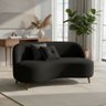 Sofa Curvo Organico 2 Lugares Suede - Dritex:suede Preto - 3
