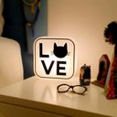 Ver imagem 4 de Luminária Box Cat Lovers Led Polietileno